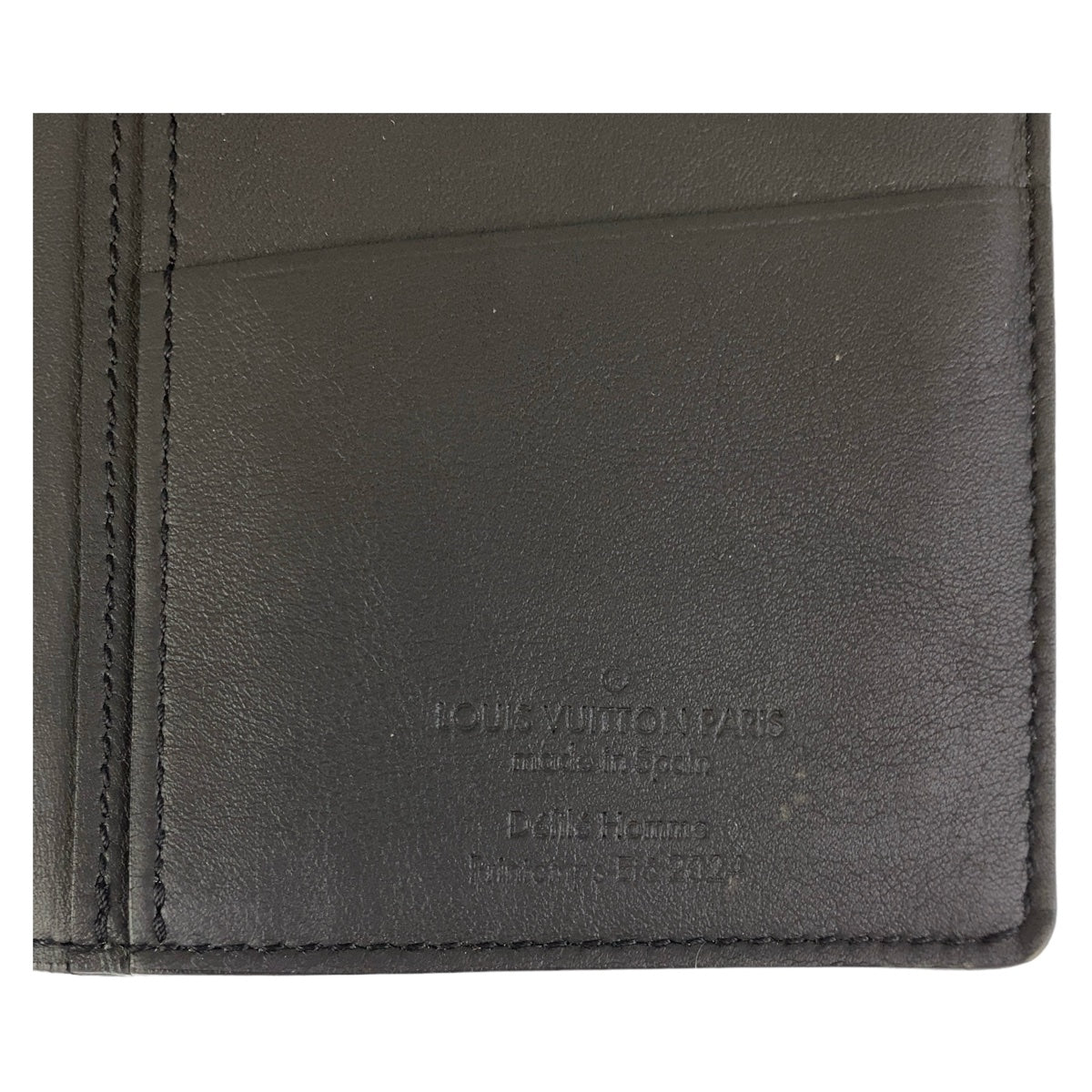 LOUIS VUITTON Long Wallet Purse M83190 leather Black SilverMetal Long Wallet Purse Brazon Portefeuille Braza mens Used Authentic