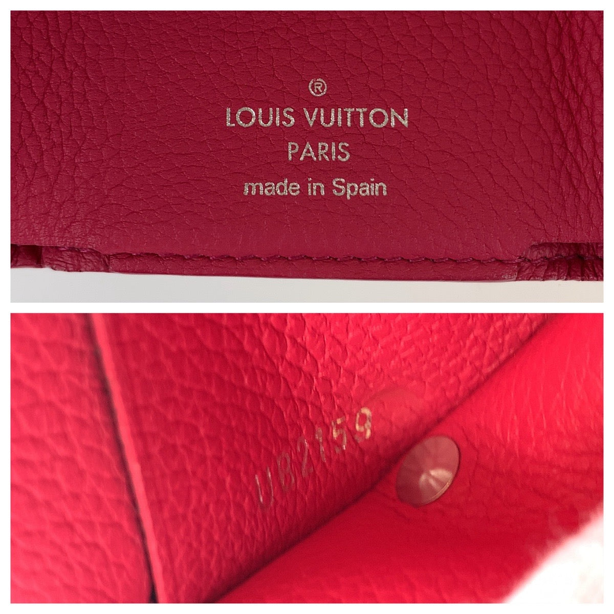 LOUIS VUITTON Tri-fold wallet M67858 leather Pink SilverMetal Folding wallet Compact wallet Portefeuille Rock Mini Women Used Authentic