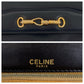 CELINE Shoulder Bag leather black Shoulder Bag Clutch bag 2way Women Used Authentic