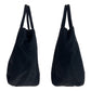 PRADA Tote Bag Nylon Black SilverMetal Tote Bag handbag Test Triangle With logo Women Used Authentic