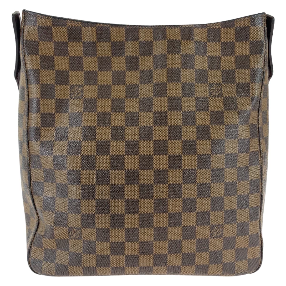 LOUIS VUITTON Shoulder Bag N51144 PVC, Leather Brown Gold Metal Damier LoopingGM Women Used Authentic