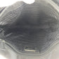 PRADA Tote Bag Nylon Black Silver Metal Tote Bag Shoulder Bag Test Triangle With logo Women Used Authentic