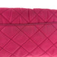 PRADA Shoulder Bag Nylon Pink SilverMetal ChainShoulder Bag Pochette Testuto Impuntu Women Used Authentic