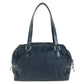 PRADA Shoulder Bag Nylon Black Silver Metal Shoulder Bag Handbag Mini Boston Duffel bag Test Logo embossed Women Used Authentic