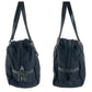 PRADA Shoulder Bag Nylon Black Silver Metal Shoulder Bag Handbag Mini Boston Duffel bag Test Logo embossed Women Used Authentic