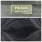 PRADA Shoulder Bag Nylon Black Silver Metal Shoulder Bag Handbag Mini Boston Duffel bag Test Logo embossed Women Used Authentic