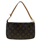 LOUIS VUITTON Handbag M51980 PVC Brown Gold Metal Handbag accessory pouch Monogram Pochette Accessoires Women Used Authentic