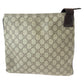GUCCI Shoulder Bag 141626 GG Supreme Canvas Beige Brown SilverMetal Crossbody Shoulder Bag Messenger Bag mens Used Authentic