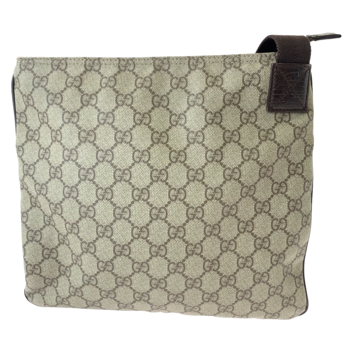 GUCCI Shoulder Bag 141626 GG Supreme Canvas Beige Brown SilverMetal Crossbody Shoulder Bag Messenger Bag mens Used Authentic
