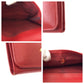 PRADA Tri-fold wallet leather Red Gold Metal Folding wallet Compact wallet Safiano Women Used Authentic