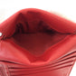 PRADA Tri-fold wallet leather Red Gold Metal Folding wallet Compact wallet Safiano Women Used Authentic