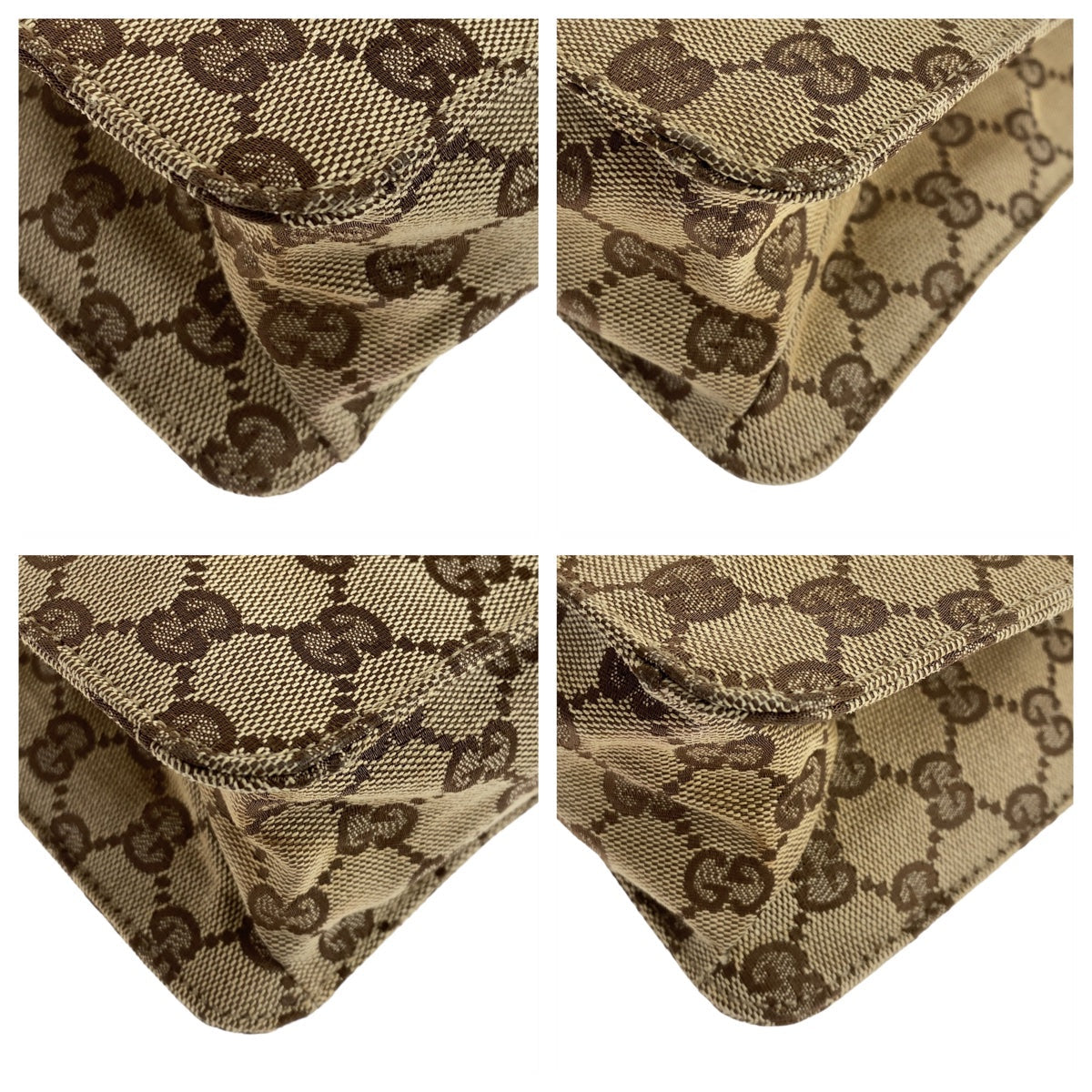 GUCCI Shoulder Bag 120841 GG canvas, leather Beige Brown SilverMetal Crossbody Shoulder Bag Messenger Bag GG pattern Women Used Authentic