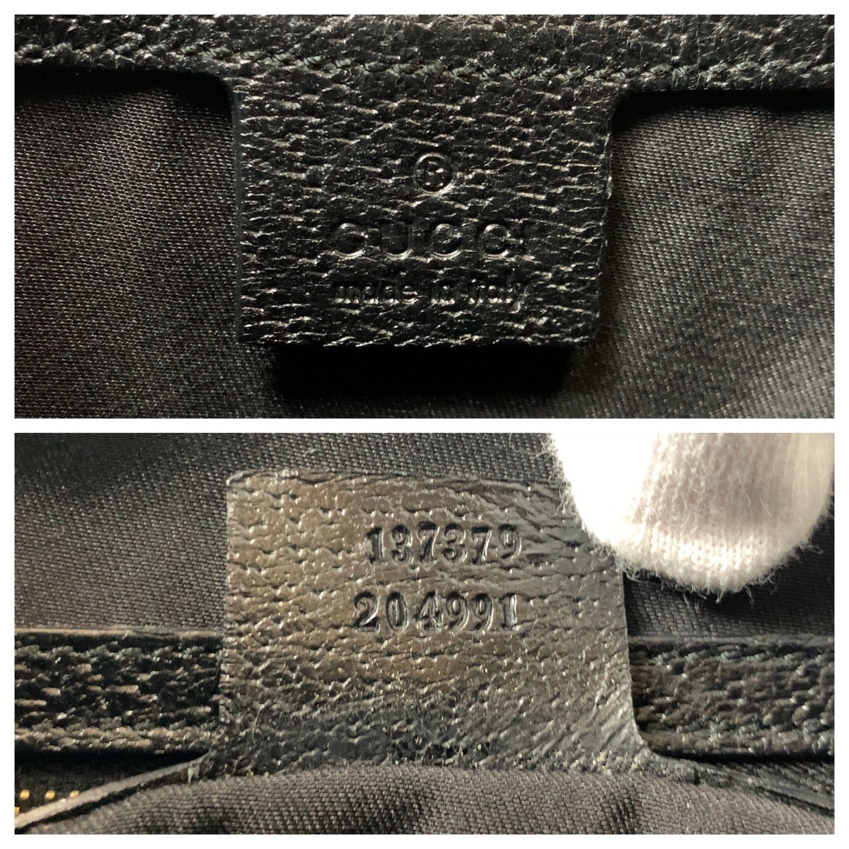 GUCCI Shoulder Bag 137379 GG canvas, leather Black GoldMetal Shoulder Bag handbag Bamboo GG pattern Women Used Authentic