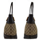 GUCCI Tote Bag 353125 GG canvas, leather Brown Gold Metal Tote Bag Shoulder Bag Handbag Bamboo Women Used Authentic