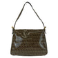 FENDI Shoulder Bag Coated canvas, leather Brown Gold Metal Shoulder Bag Zucchino Zucca Mamma Bucket Women Used Authentic