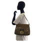 FENDI Shoulder Bag Coated canvas, leather Brown Gold Metal Shoulder Bag Zucchino Zucca Mamma Bucket Women Used Authentic