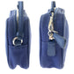 PRADA Handbag canvas Blue Silver Metal mini handbag accessory pouch Women Used Authentic