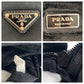 PRADA Shoulder Bag Nylon Black SilverMetal Crossbody Shoulder Bag Pochette Test Triangle With logo Women Used Authentic