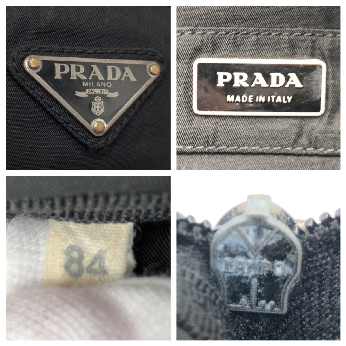 PRADA Sling bag Nylon Black black Sling bag Waist bag Test Triangle With logo mens Used Authentic