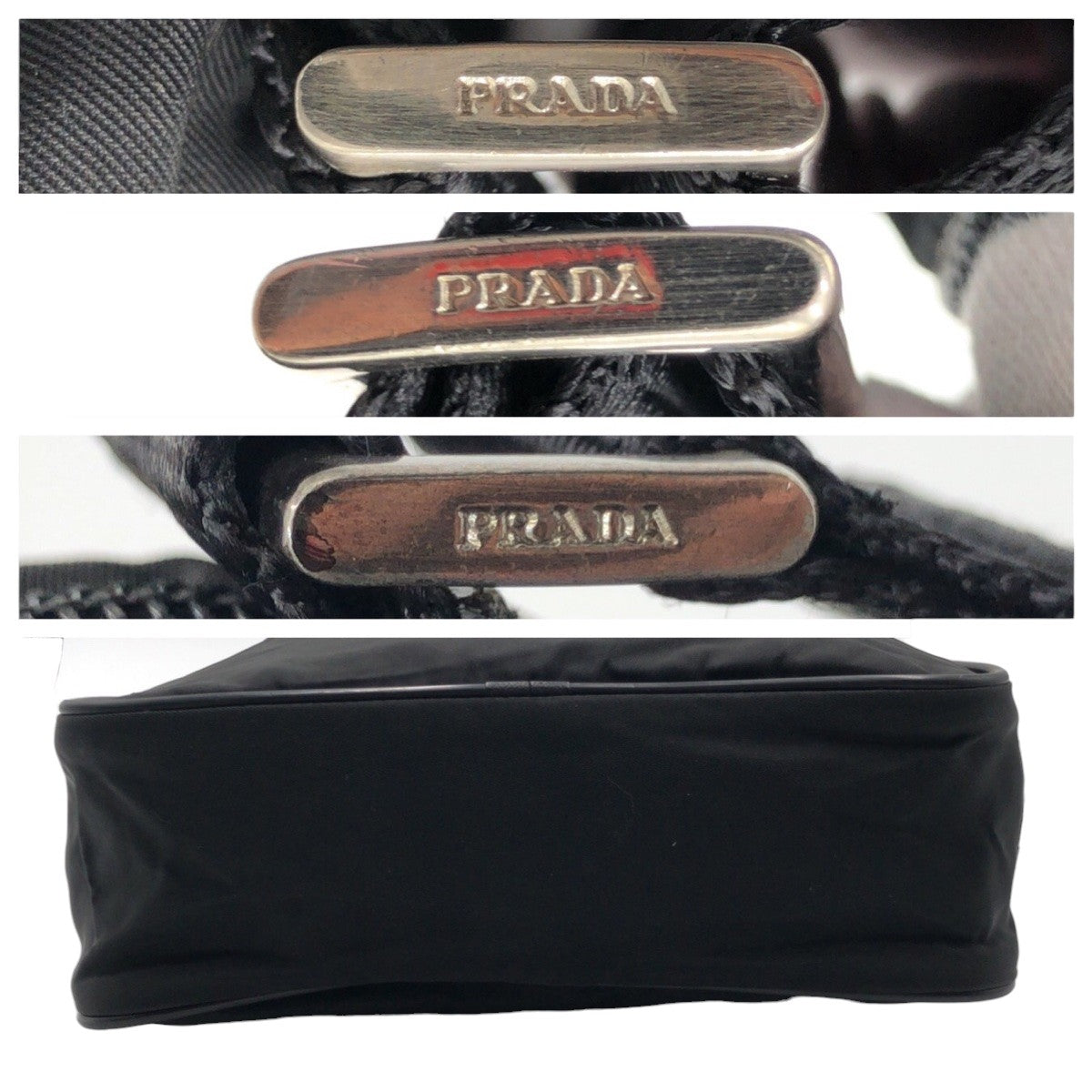 PRADA Shoulder Bag Nylon Black black Shoulder bag Messenger bag Test Triangular logo mens Used Authentic