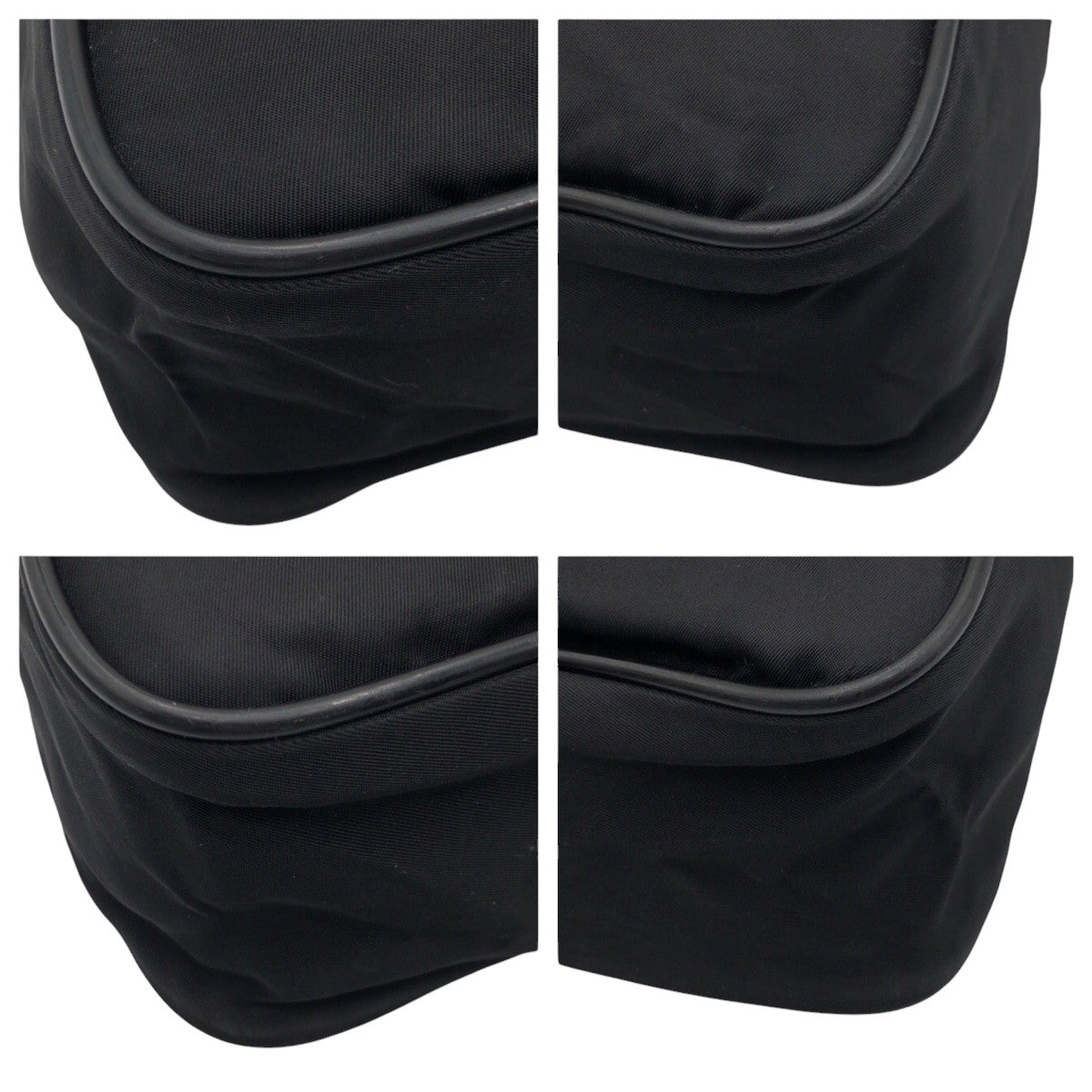 PRADA Shoulder Bag Nylon Black black Shoulder bag Messenger bag Test Triangular logo mens Used Authentic