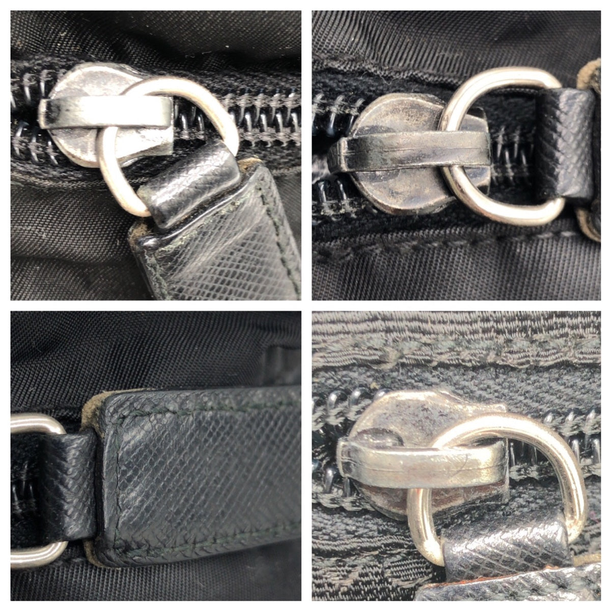 PRADA Shoulder Bag Nylon Black black Shoulder bag Messenger bag Test Triangular logo mens Used Authentic