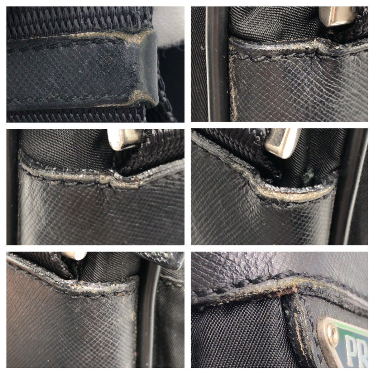 PRADA Shoulder Bag Nylon Black black Shoulder bag Messenger bag Test Triangular logo mens Used Authentic