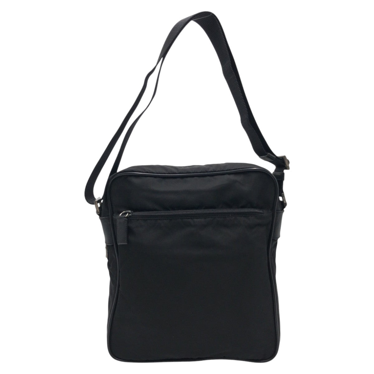 PRADA Shoulder Bag Nylon Black black Shoulder bag Messenger bag Test Triangular logo mens Used Authentic