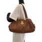 LOUIS VUITTON Shoulder Bag M97052 leather Brown Gold Metal Shoulder Bag handbag Monogram Mahina Runner PM Women Used Authentic