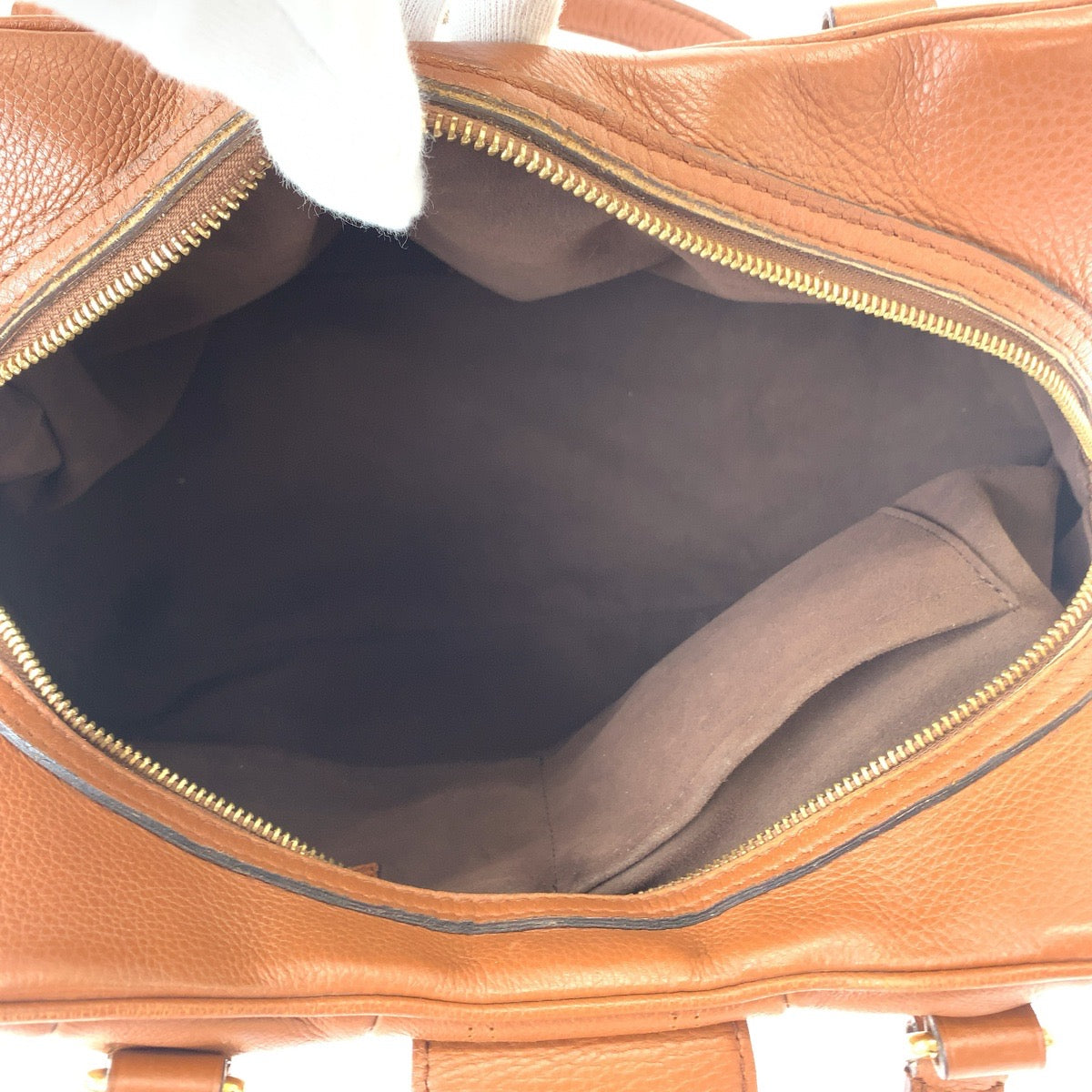 LOUIS VUITTON Shoulder Bag M97052 leather Brown Gold Metal Shoulder Bag handbag Monogram Mahina Runner PM Women Used Authentic