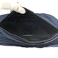 PRADA Waist bag Nylon Navy Black SilverMetal Waist Bag Bum Bag Test Triangle With logo mens Used Authentic