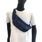 PRADA Waist bag Nylon Navy Black SilverMetal Waist Bag Bum Bag Test Triangle With logo mens Used Authentic
