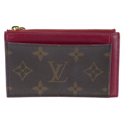 LOUIS VUITTON Coin case M67889 PVC Brown Fragment case Card case Coin case Monogram Porte Cartes Zip Women Used Authentic