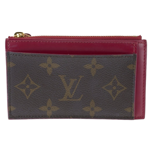 LOUIS VUITTON Coin case M67889 PVC Brown Fragment case Card case Coin case Monogram Porte Cartes Zip Women Used Authentic