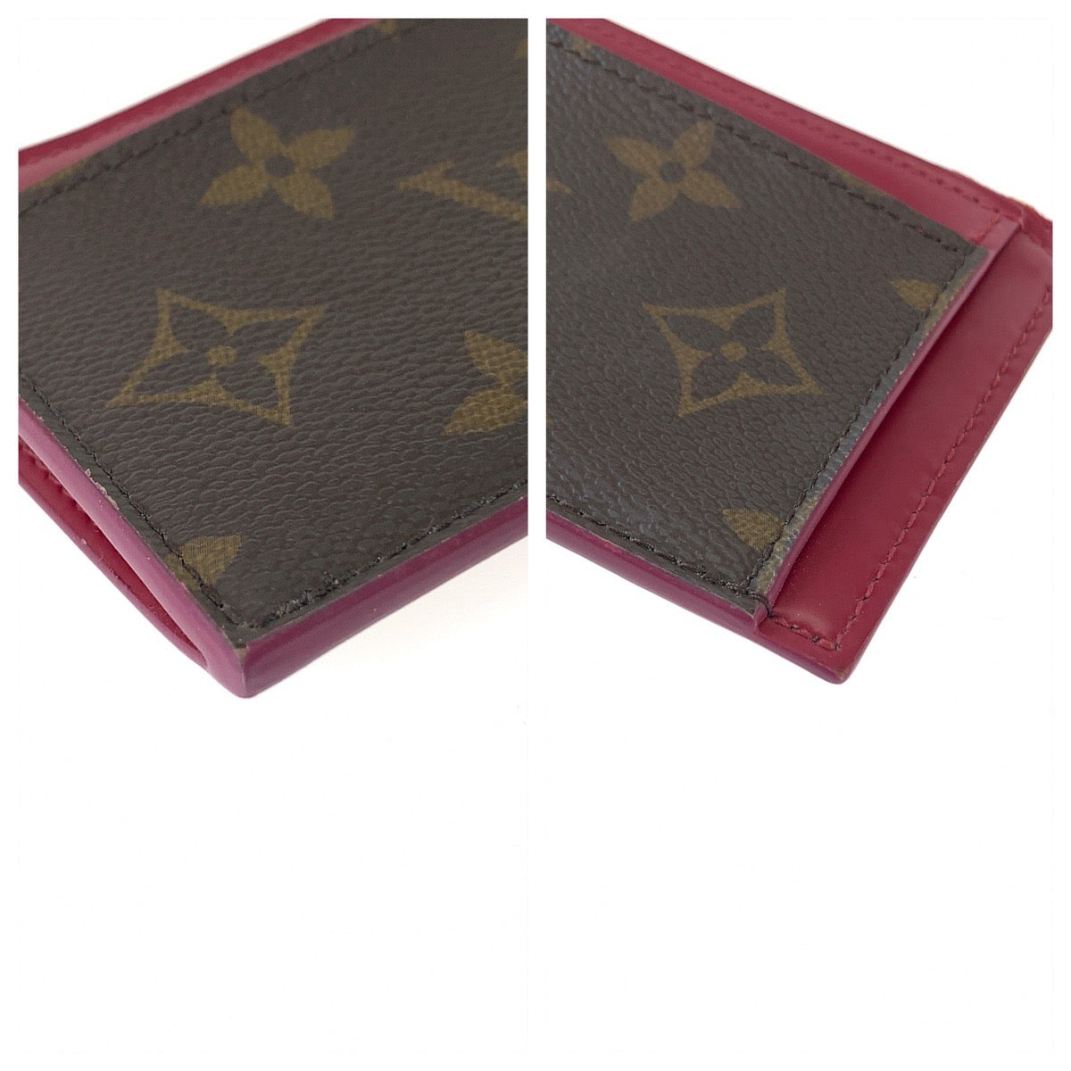 LOUIS VUITTON Coin case M67889 PVC Brown Fragment case Card case Coin case Monogram Porte Cartes Zip Women Used Authentic