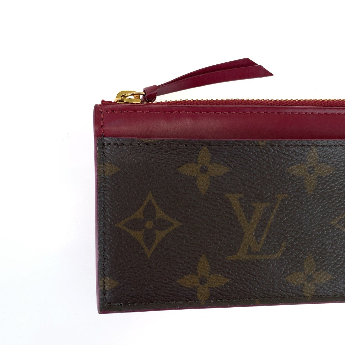 LOUIS VUITTON Coin case M67889 PVC Brown Fragment case Card case Coin case Monogram Porte Cartes Zip Women Used Authentic