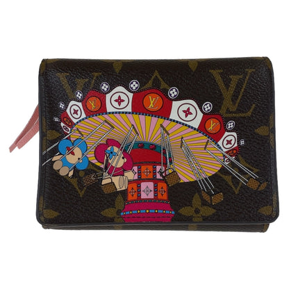 LOUIS VUITTON Tri-fold wallet M69754 PVC Brown Pink Gold Metal Folding wallet Compact wallet Monogram Vivienne Portefeuille Victorine Women Used Authentic
