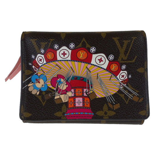 LOUIS VUITTON Tri-fold wallet M69754 PVC Brown Pink Gold Metal Folding wallet Compact wallet Monogram Vivienne Portefeuille Victorine Women Used Authentic