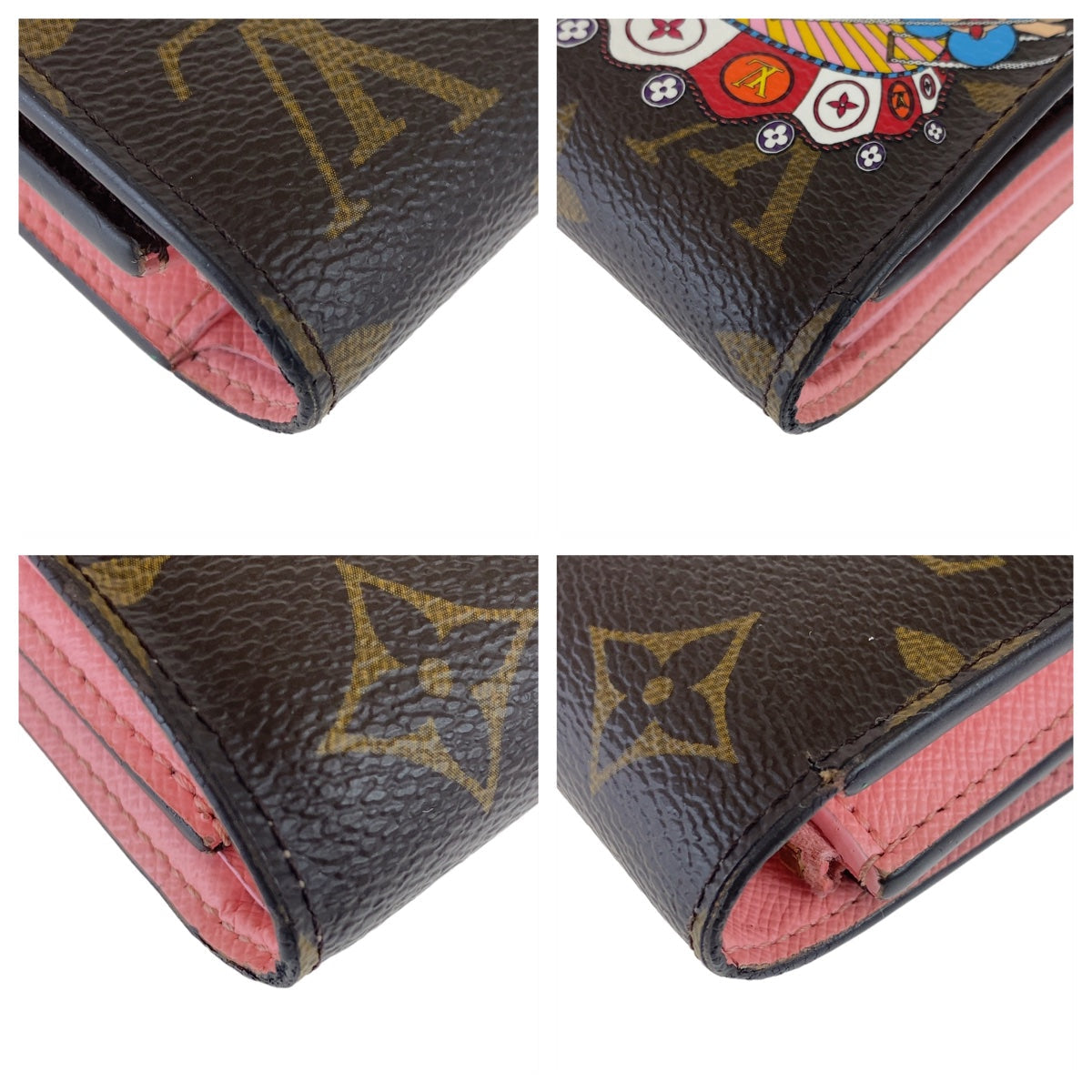 LOUIS VUITTON Tri-fold wallet M69754 PVC Brown Pink Gold Metal Folding wallet Compact wallet Monogram Vivienne Portefeuille Victorine Women Used Authentic