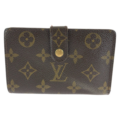 LOUIS VUITTON Bifold Wallet M61674 PVC Brown Gold Metal Purse Folding Wallet Compact Wallet Monogram Portefeuille Viennoiserie Women Used Authentic