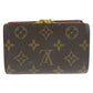 LOUIS VUITTON Bifold Wallet M61674 PVC Brown Gold Metal Purse Folding Wallet Compact Wallet Monogram Portefeuille Viennoiserie Women Used Authentic