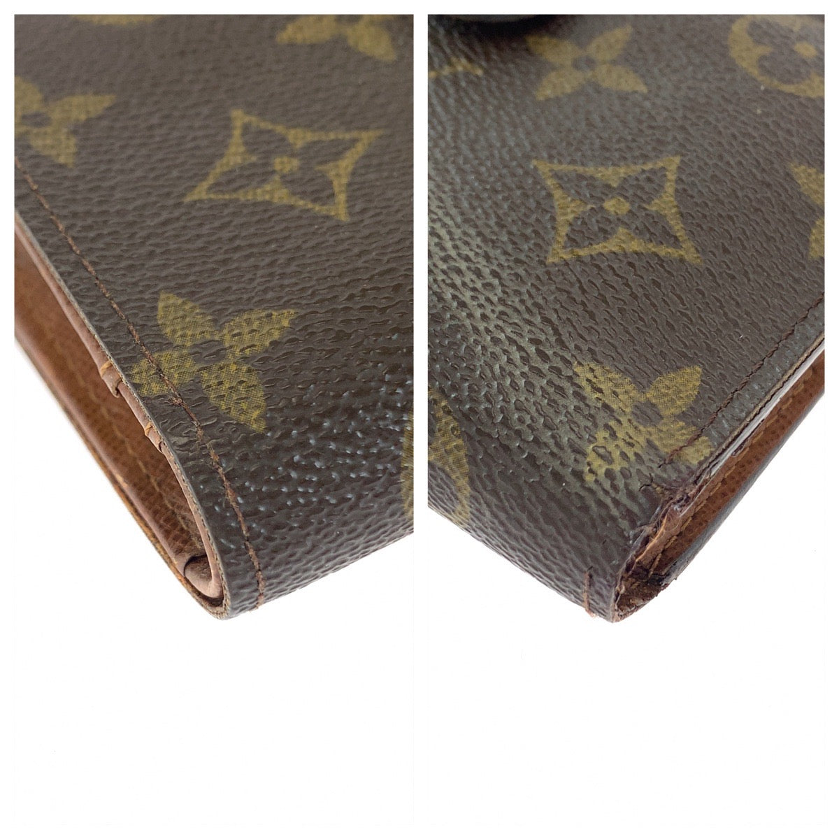LOUIS VUITTON Bifold Wallet M61674 PVC Brown Gold Metal Purse Folding Wallet Compact Wallet Monogram Portefeuille Viennoiserie Women Used Authentic
