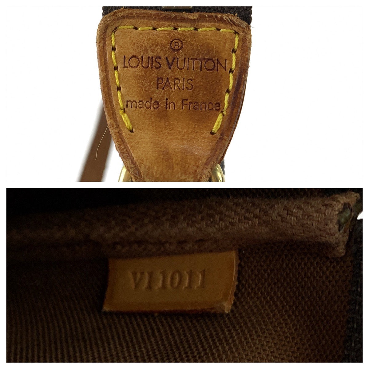 LOUIS VUITTON Handbag M40712 PVC Brown Gold Metal Handbag accessory pouch Monogram Accesspo Women Used Authentic