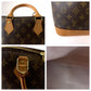 LOUIS VUITTON Handbag M51130 PVC Brown Gold Metal Handbag Monogram Alma Women Used Authentic