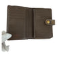 LOUIS VUITTON Bifold Wallet N61674 PVC Brown Gold Metal Purse Folding Wallet Compact Wallet Damier Ebene Portefeuille Viennoiserie Women Used Authentic
