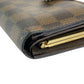 LOUIS VUITTON Bifold Wallet N61674 PVC Brown Gold Metal Purse Folding Wallet Compact Wallet Damier Ebene Portefeuille Viennoiserie Women Used Authentic