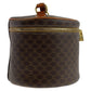 CELINE Handbag PVC, Leather Brown Gold Metal Handbag vanity bag Macadam Women Used Authentic