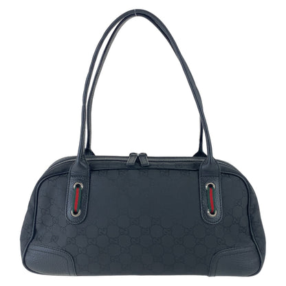 GUCCI Shoulder Bag 293594 Nylon, Leather Black Silver Metal Shoulder Bag handbag Sherry line Women Used Authentic