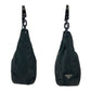 PRADA Shoulder Bag Nylon Black SilverMetal One Shoulder Bag, Plastic Handle Test Triangle With logo Women Used Authentic