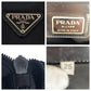 PRADA Shoulder Bag Nylon Black Silver Metal Crossbody Shoulder Bag Sacoche Test Triangle With logo mens Used Authentic